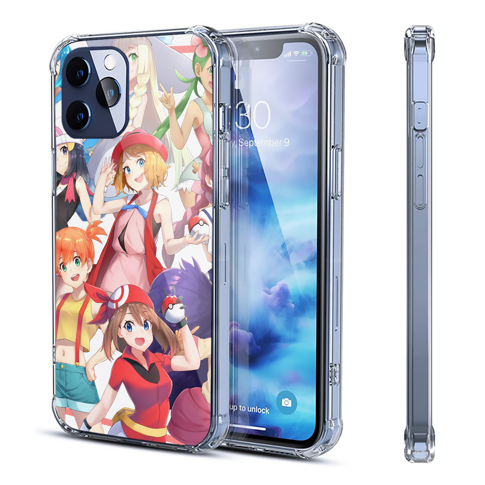 （画像用） ポケットモンスター Pokémon 【iPhone 12シリーズ対応】透明スマホケース（クリアソフトケース）